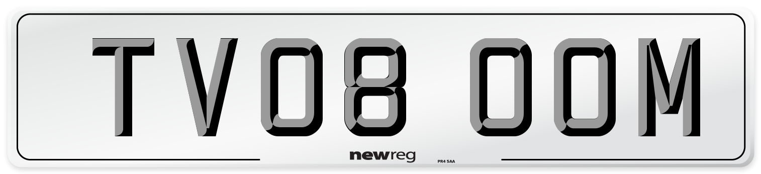 TV08 OOM Number Plate from New Reg